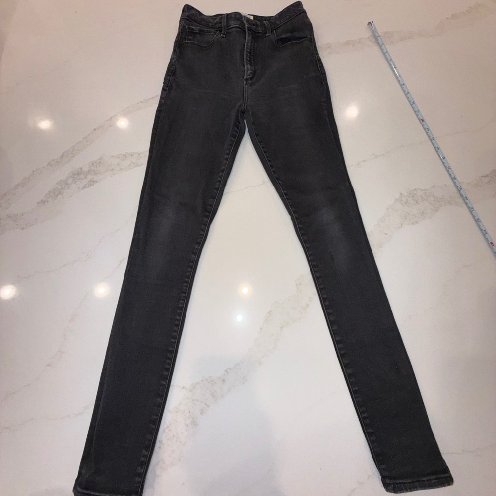 Abercrombie & Fitch Curve Love Super Skinny High Rise Jeans Black 26/2L Long